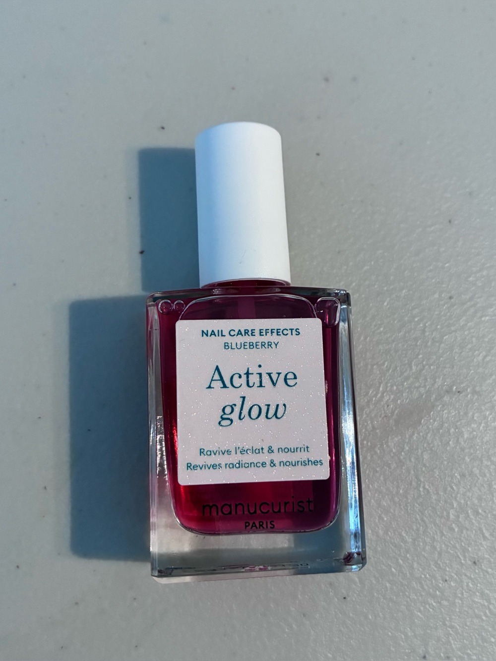 New‎ Manucurist Active Glow Nail Care - Blueberry (Deep Berry Pink) 15mL